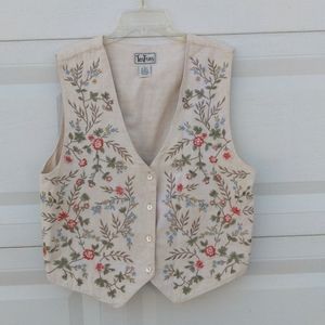Vintage Tantrums Embroidered Floral Vest